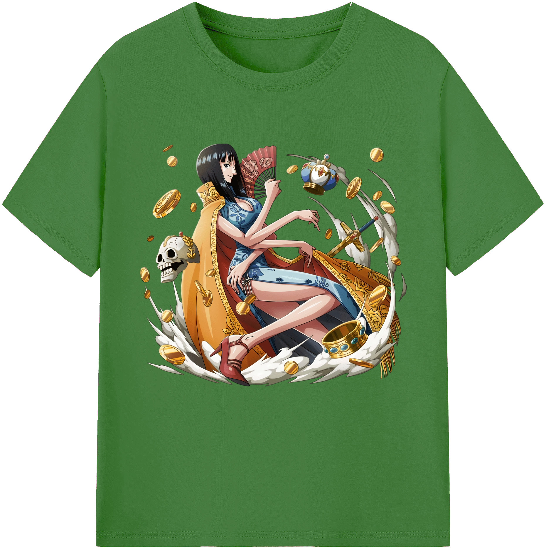 ワンピース ニコ・ロビン ONE PIECE Nico Robin レディースカジュアルプリントTシャツ（綿100％）